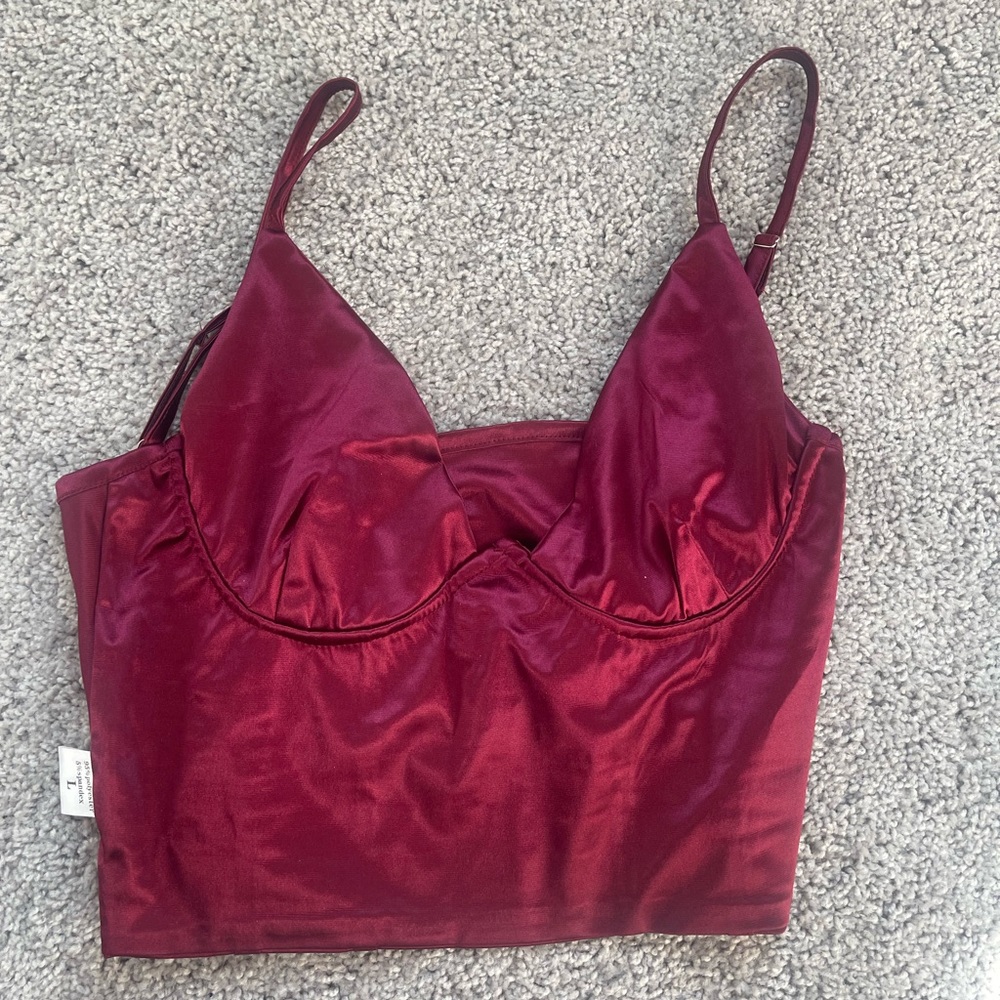 Never worn silky crop top